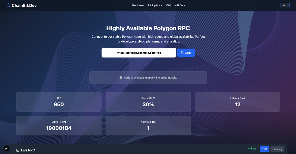 Landing для Polygon ноды